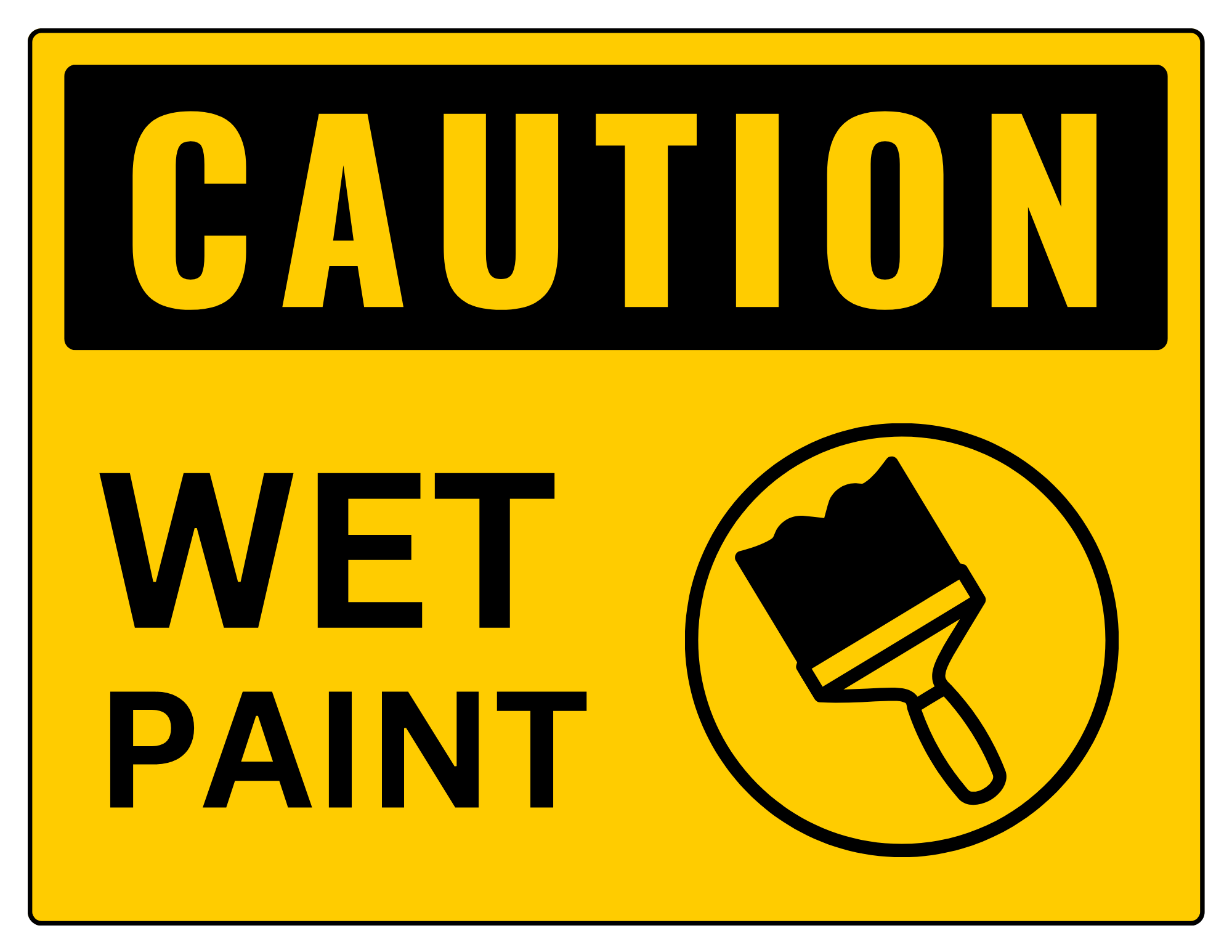 Wet Paint Sign Printable Templates (Free PDF Downloads)