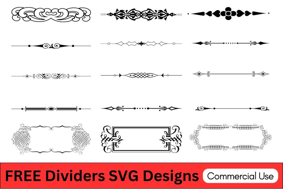 Dividers SVG: FREE Printables, Stencils, Silhouette