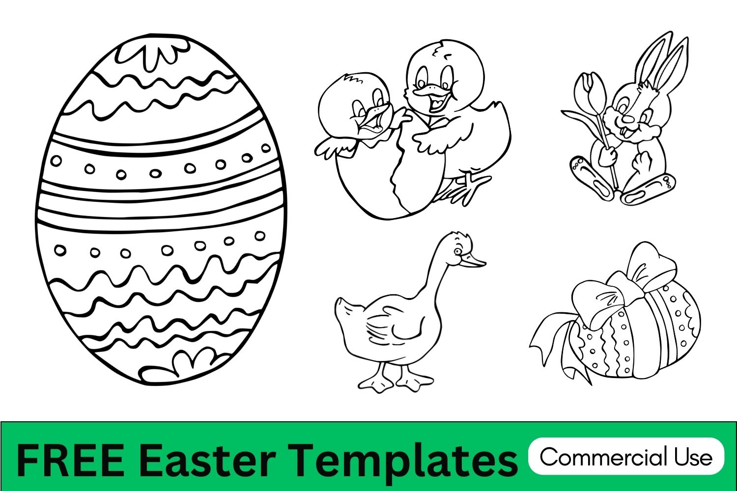 Easter Outlines, easter stencil, printables, coloring sheets, vector, cricut, silhouette, animal, svg, coloring page, quilting pattern, toy, design clipart