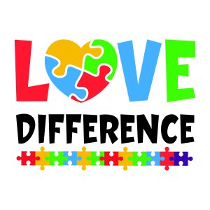 Love difference Autism quotes, Autism sayings, Activism, Awareness, SVG, Parents, Cricut crafts, Family, Kids, Mom, T-shirt, Autism proud, Autism support, Autism theme designs, Mental health, Free, Download, Autism ribbon