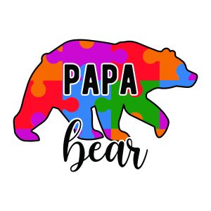 Papa Bear Autism quotes, Autism sayings, Activism, Awareness, SVG, Parents, Cricut crafts, Family, Kids, Mom, T-shirt, Autism proud, Autism support, Autism theme designs, Mental health, Free, Download, Autism ribbon