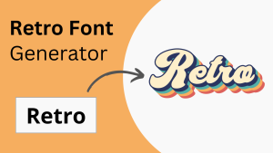 Retro font generator, 70s style striped lettering effect, groovy font