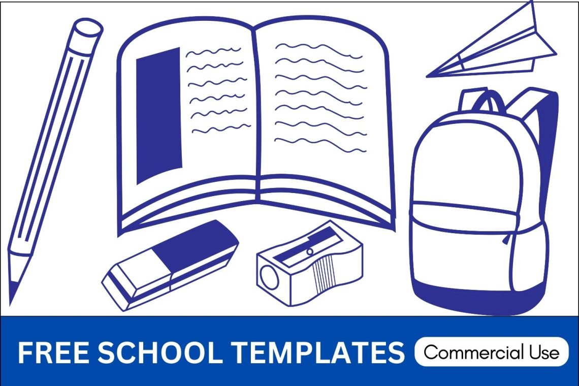 School Templates FREE Printables, Stencils, Silhouette