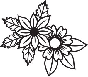 Botanical flower , Flowers Template , Floral design ,floral SVG, Flowers, Cricut