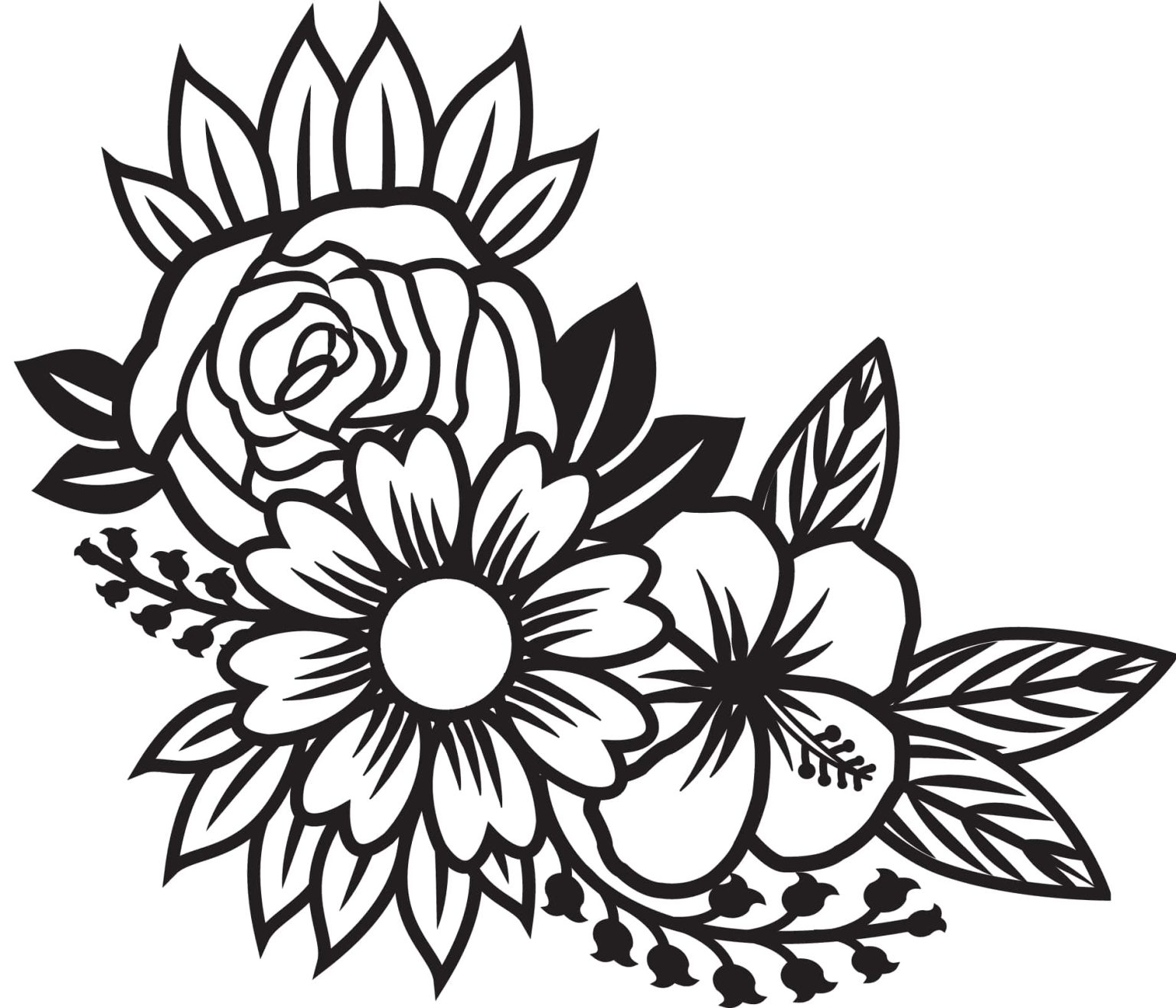 Floral SVG FREE Printables, Stencils, Silhouette