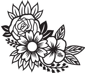 Bouqet flower , Flowers Template , Floral design ,floral SVG, Flowers, Cricut