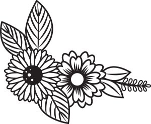 floral line art design, Flowers Template , Floral design ,floral SVG, Flowers, Cricut