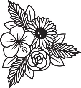 hand drawing floral vintage, Flowers Template , Floral design ,floral SVG, Flowers, Cricut
