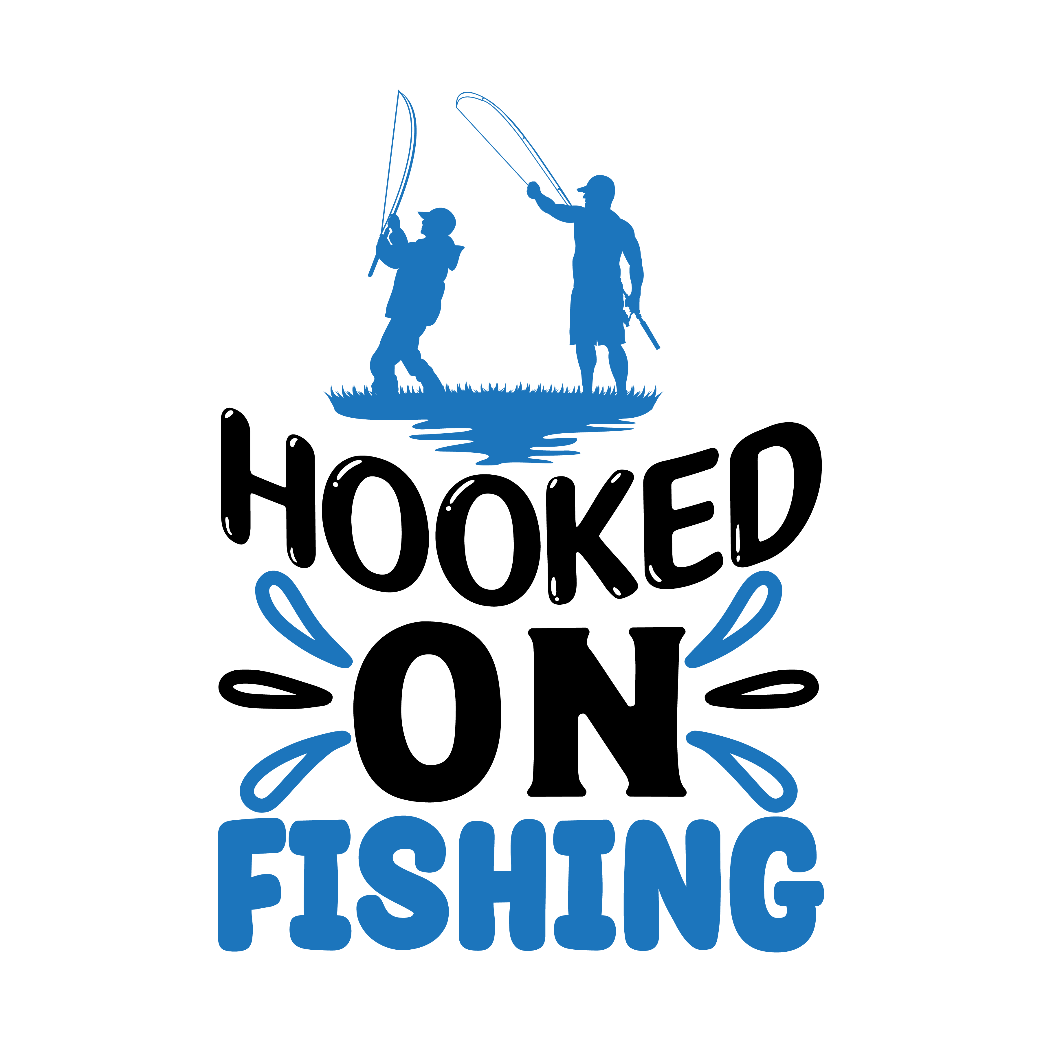 hooked on fishing, Fishing quotes, fishing sayings, Cricut designs, free, clip art, svg file, template, pattern, stencil, silhouette, cut file, design space, short, funny, shirt, cup, DIY crafts and projects, embroidery