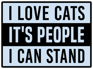 I love cats its people i can stand - Bumper Sticker SVG, Vehicle Sticker, Funny Bumper, Funny Car Decal, Cricut, Sticker, Driving, Free Download