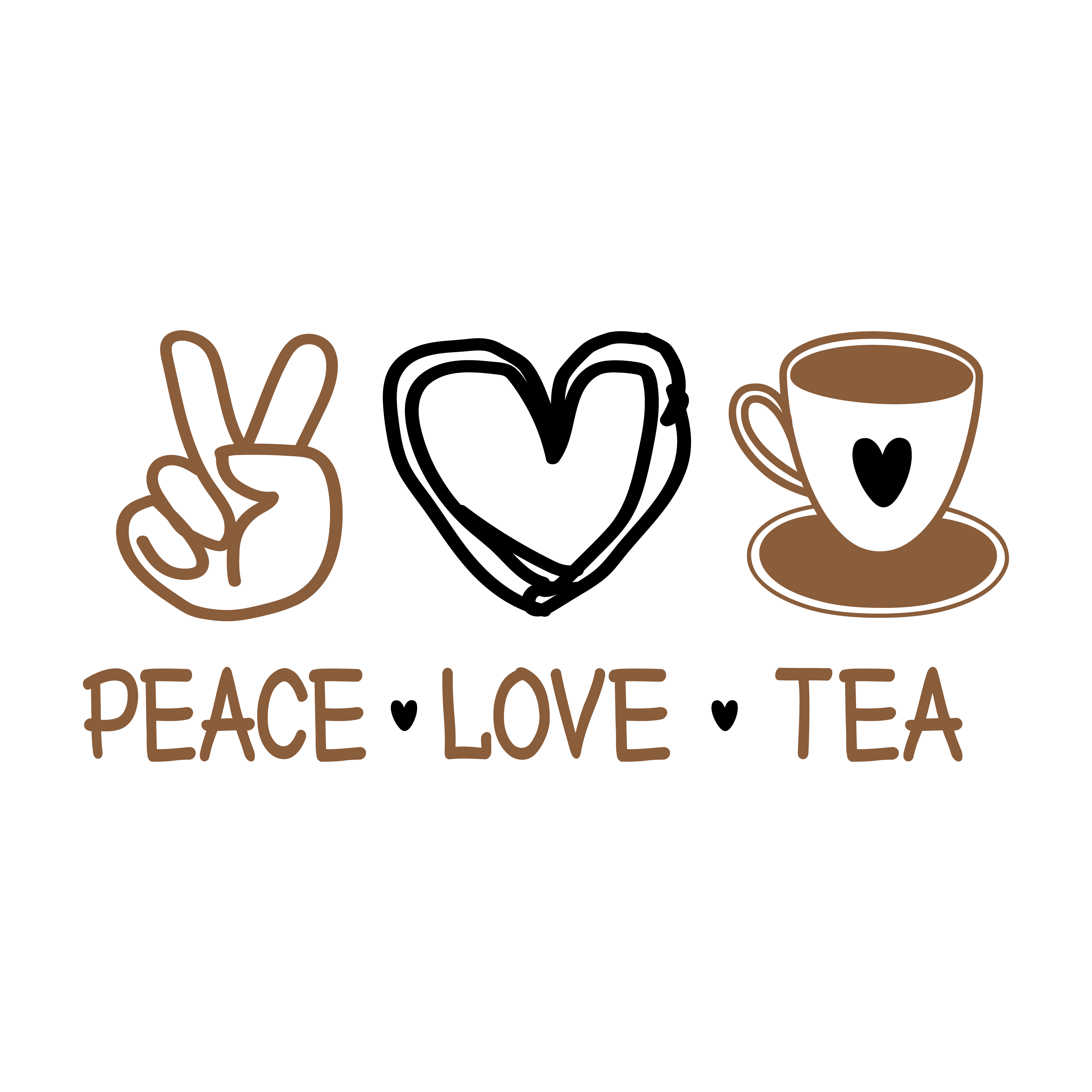 peace love tea, tea sayings, tea quotes, Cricut designs, free, clip art, svg file, template, pattern, stencil, silhouette, cut file, design space, short, funny, shirt, cup, DIY crafts and projects, embroidery