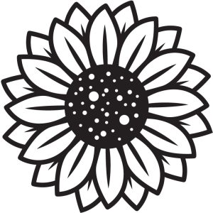 sunflower , Flowers Template , Floral design ,floral SVG, Flowers, Cricut
