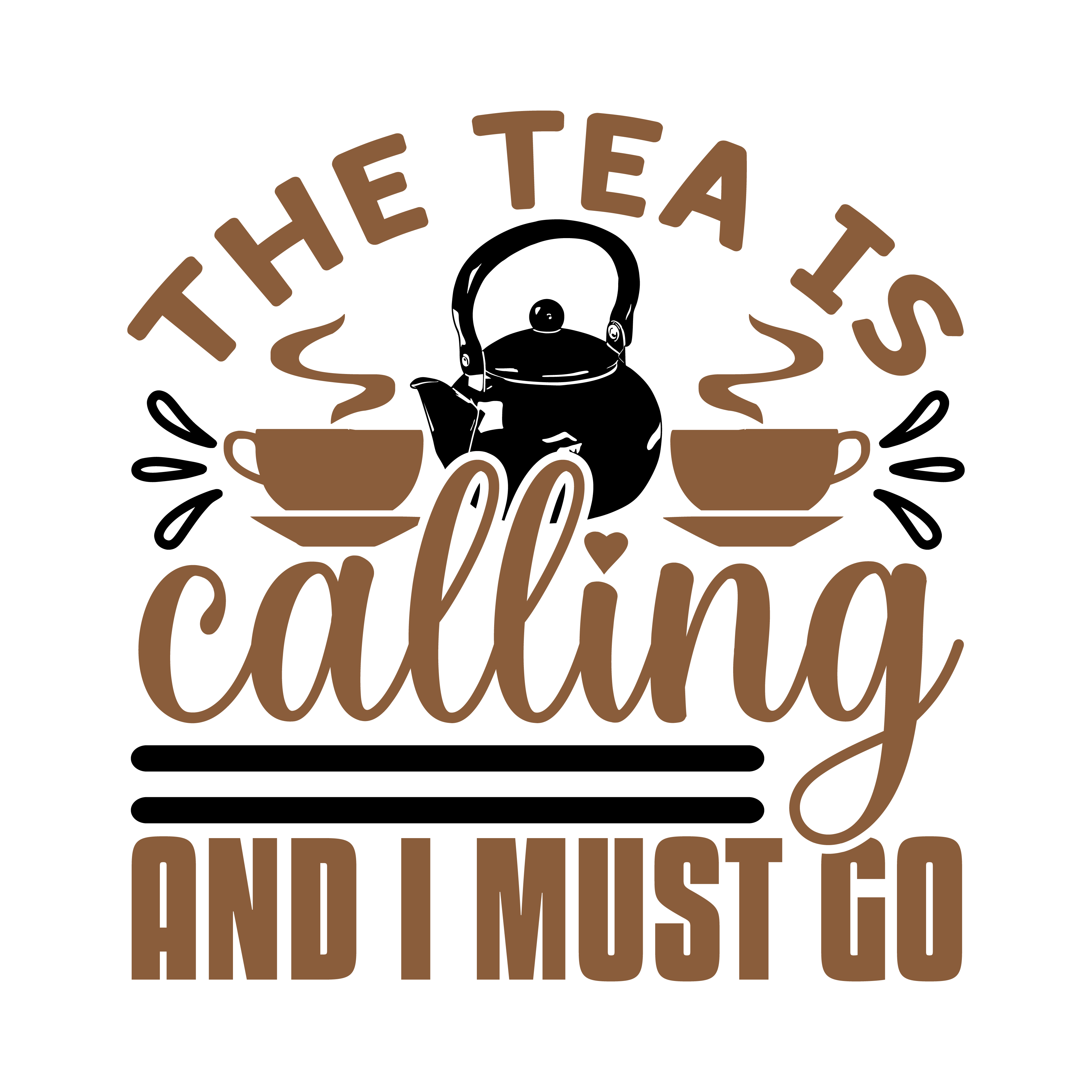 the tea is calling and i must go, tea sayings, tea quotes, Cricut designs, free, clip art, svg file, template, pattern, stencil, silhouette, cut file, design space, short, funny, shirt, cup, DIY crafts and projects, embroidery