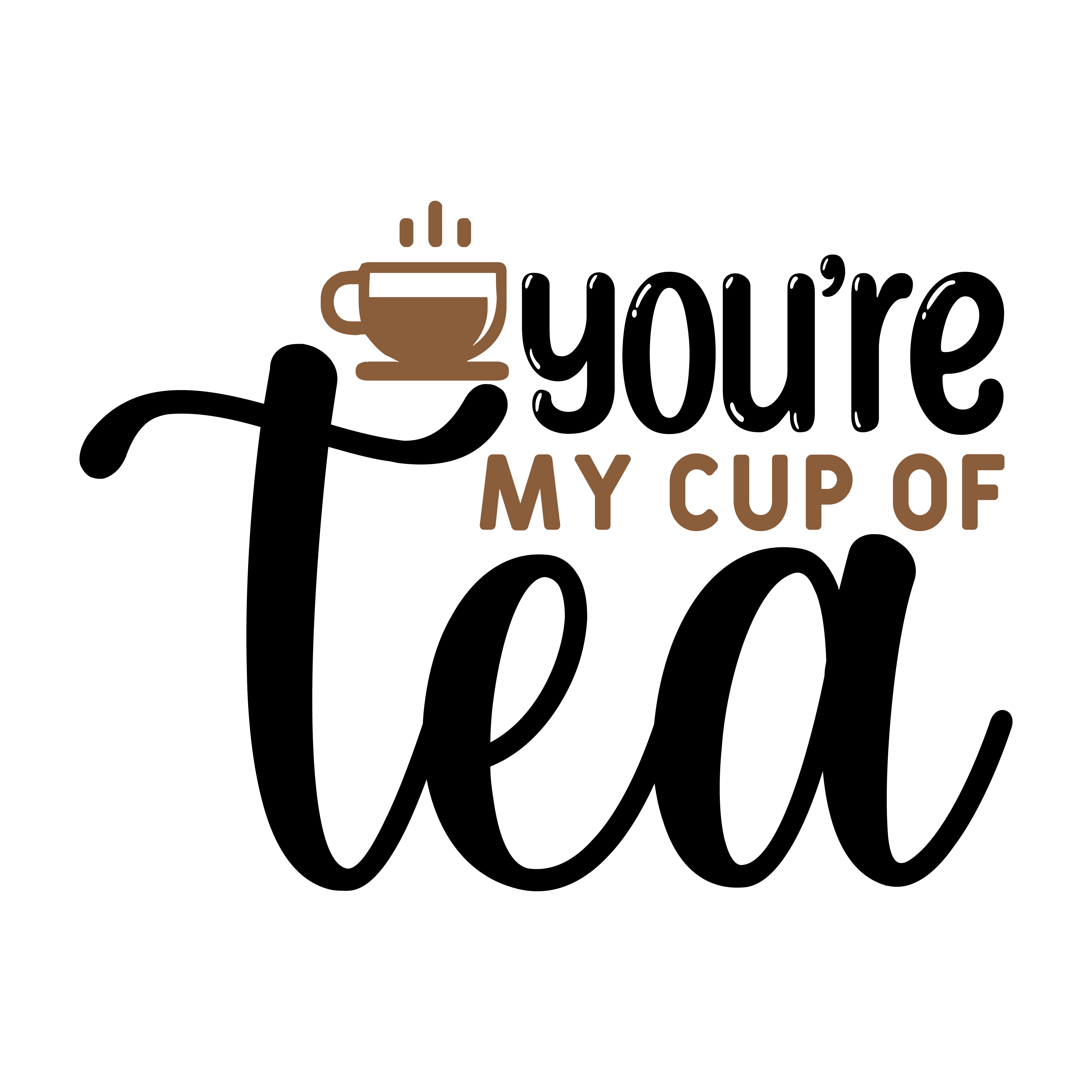 you re my cup of tea, tea sayings, tea quotes, Cricut designs, free, clip art, svg file, template, pattern, stencil, silhouette, cut file, design space, short, funny, shirt, cup, DIY crafts and projects, embroidery