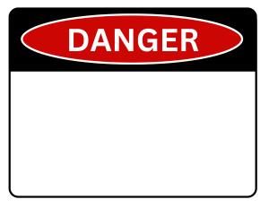 Black Danger Sign Printable Template