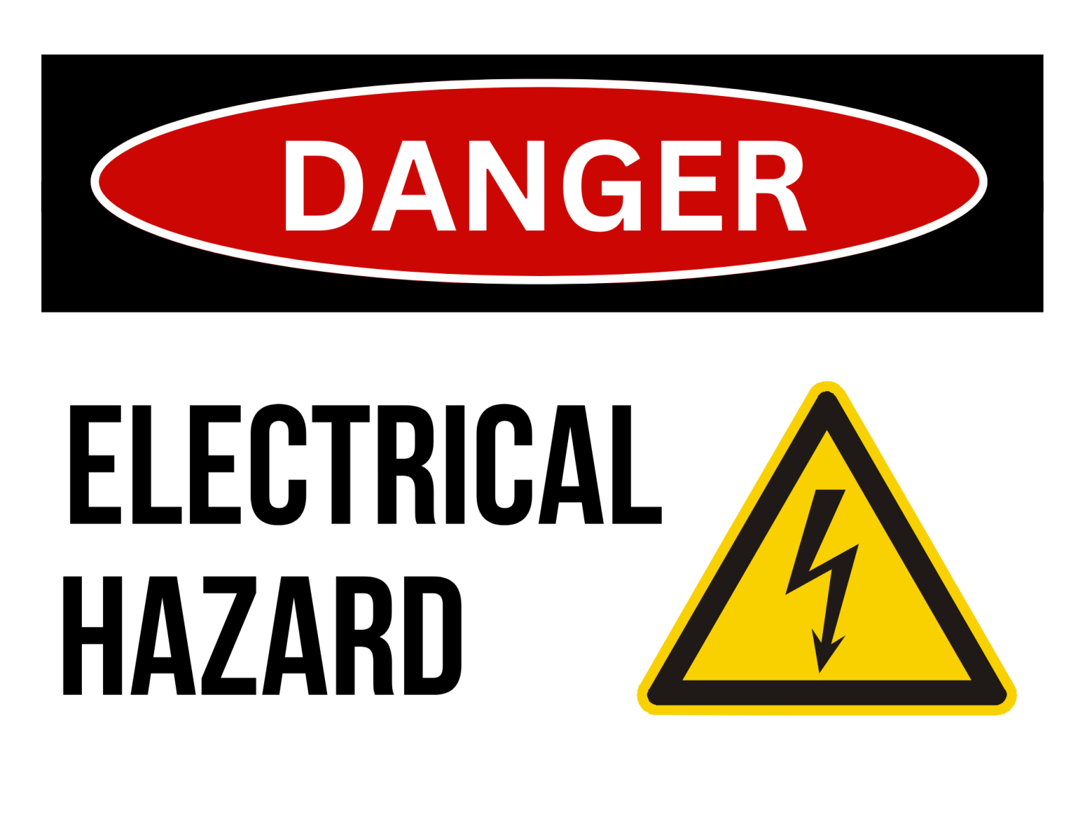 Danger Electrical Hazard Sign: Printable Templates (Free PDF Downloads)