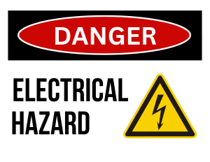 Danger Electrical Hazard Sign Printable Template pdf download free
