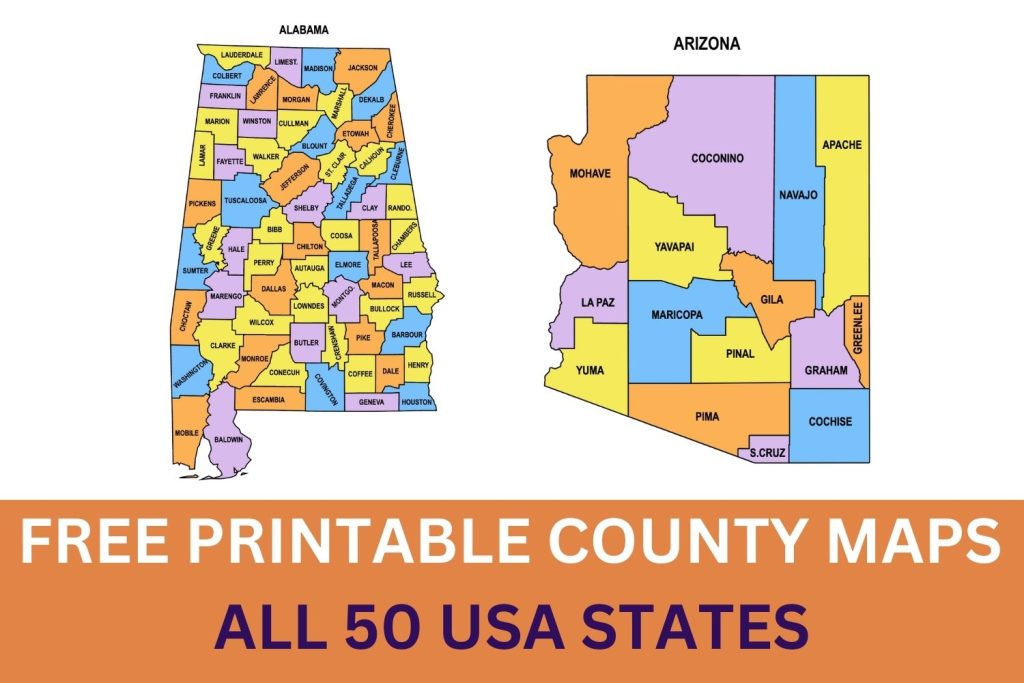 USA County Maps: Editable & Printable State County Maps