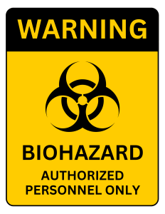 Warning Biohazard Sign Printable template