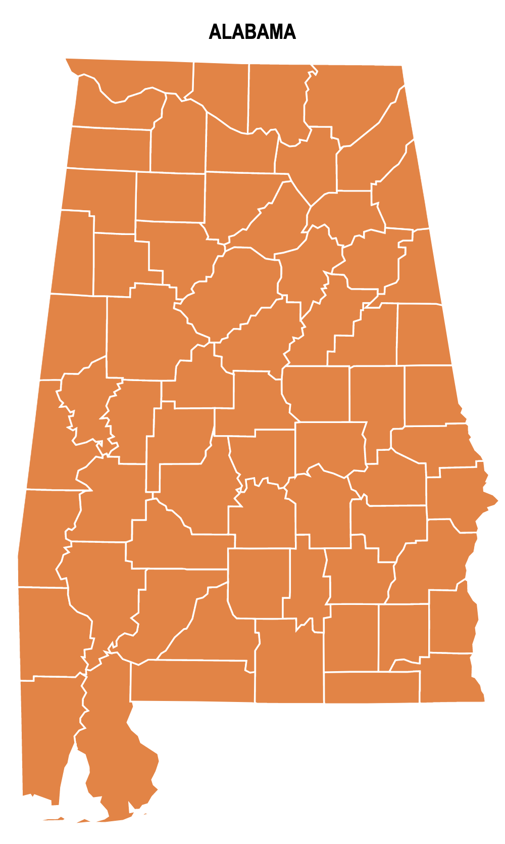 Alabama County Map Editable And Printable State County Maps 4097