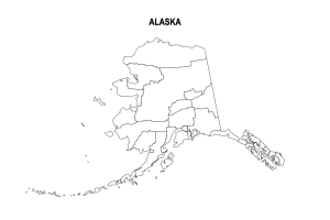 Free printable alaska county outline map, state, outline, printable, shape, template, download.