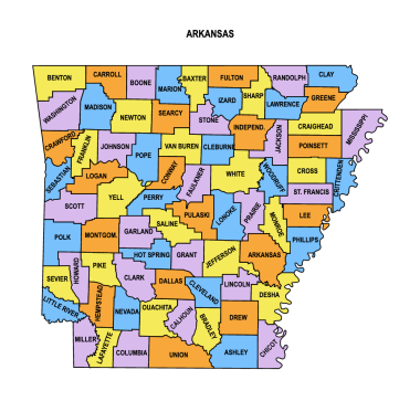 Arkansas County Map: Editable & Printable State County Maps