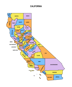 California multi colored County Map Printable State Map with County Lines download free USA states