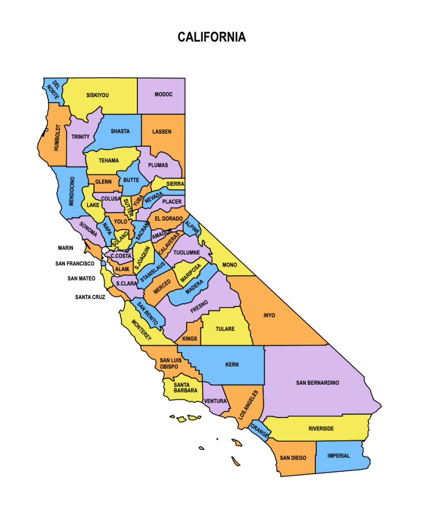 Navigating California: A Guide To Printable County Maps - Historical ...