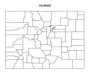Free printable Colorado county outline map,border, state, outline, printable, shape, template, download,USA, States