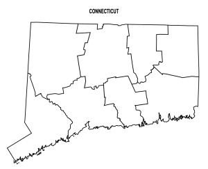 Free printable Connecticut county outline map,border, state, outline, printable, shape, template, download,USA, States, ct county map