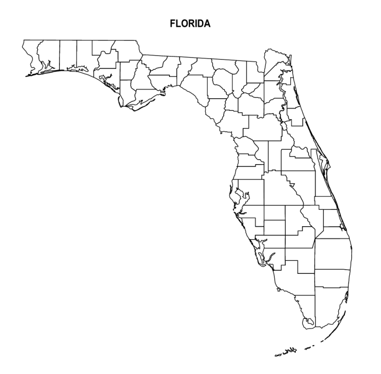 Florida County Map Editable & Printable State County Maps