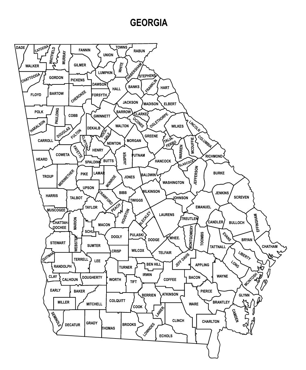 County Map Editable & Printable State County Maps