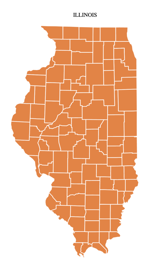 Illinois County Map Editable & Printable State County Maps