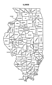 Free printable Illinois county map outline with labels, state, outline, printable, shape, template, download, USA, States
