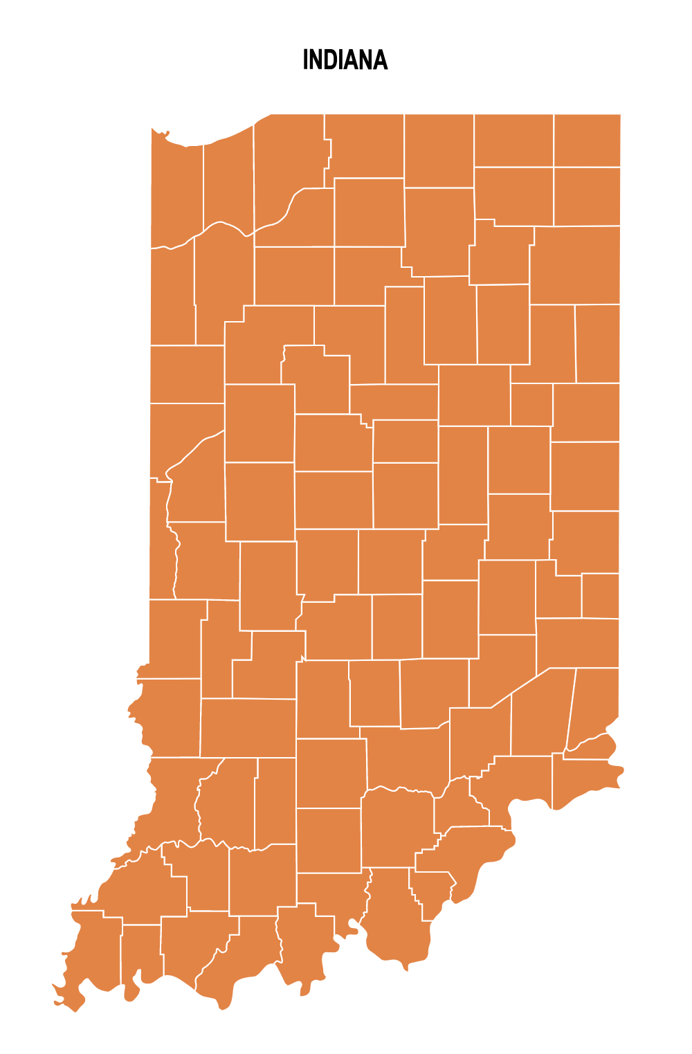 Indiana County Map: Editable & Printable State County Maps