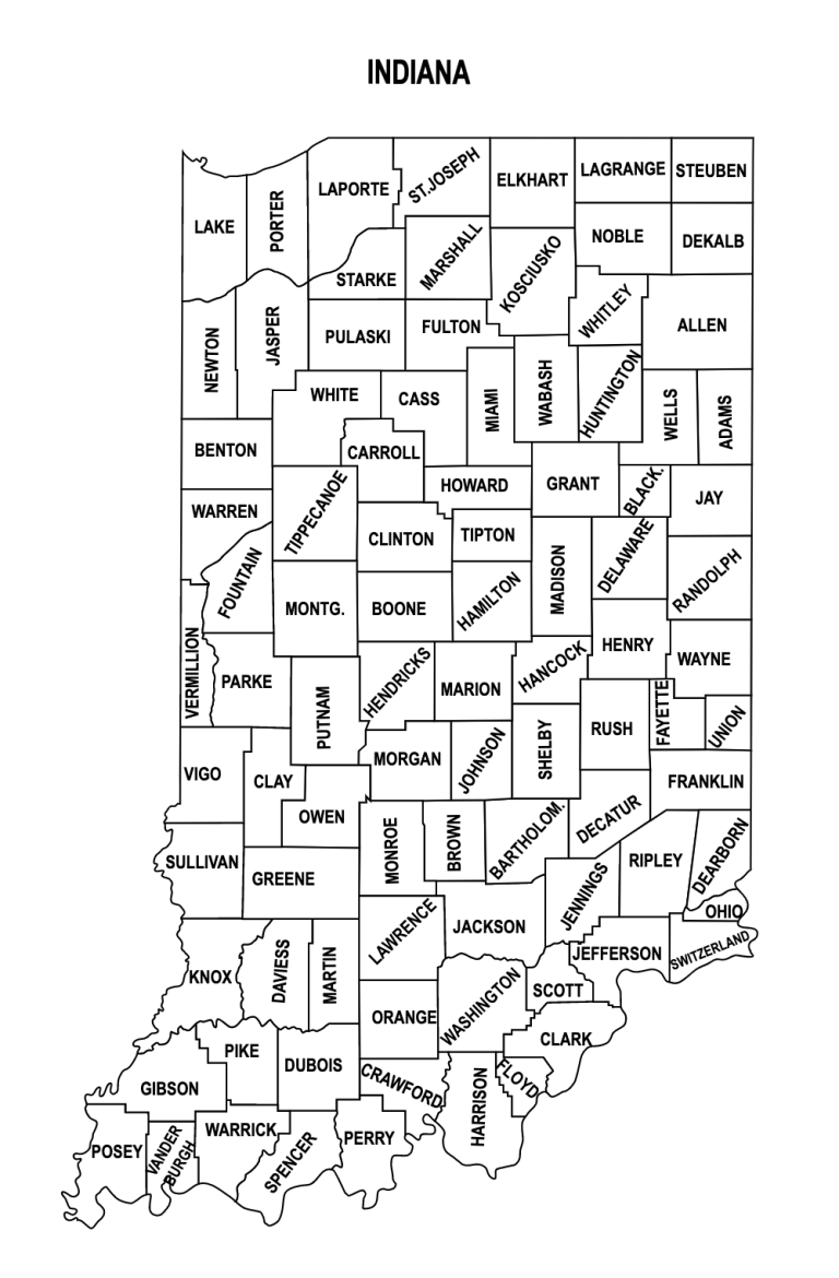 Indiana County Map Outline With Labels 768x1170 