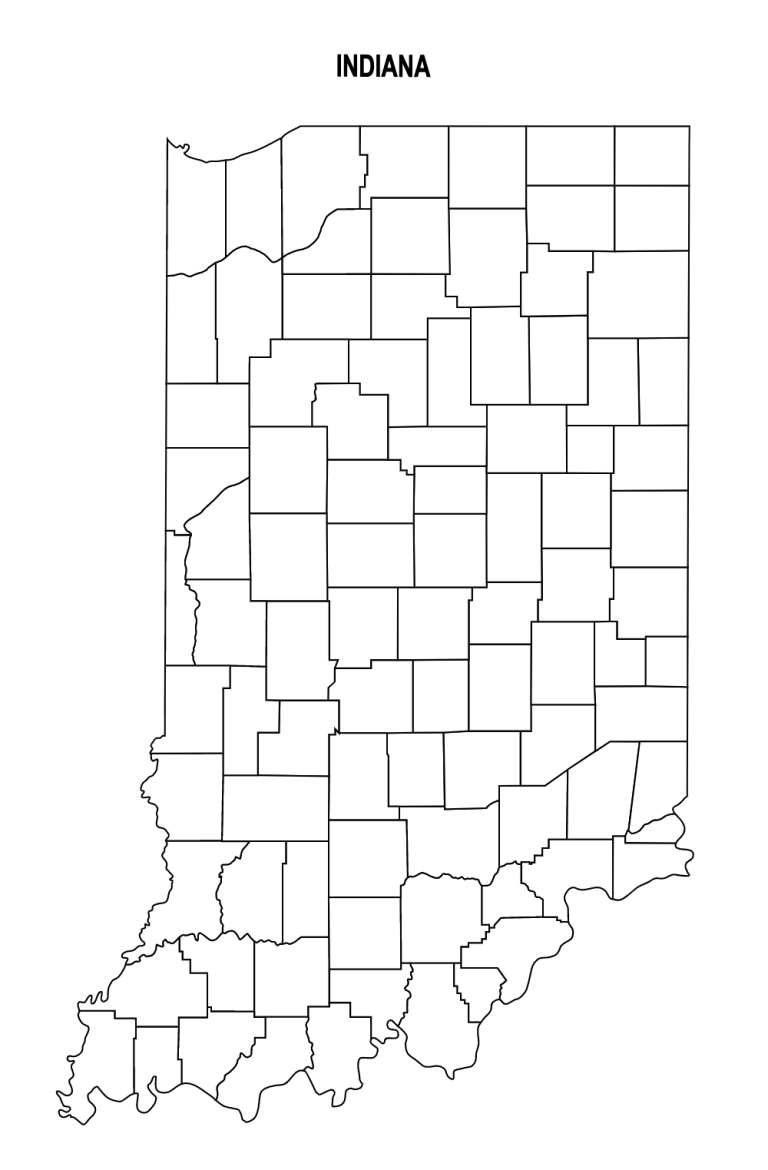 Indiana County Map Editable And Printable State County Maps 9758