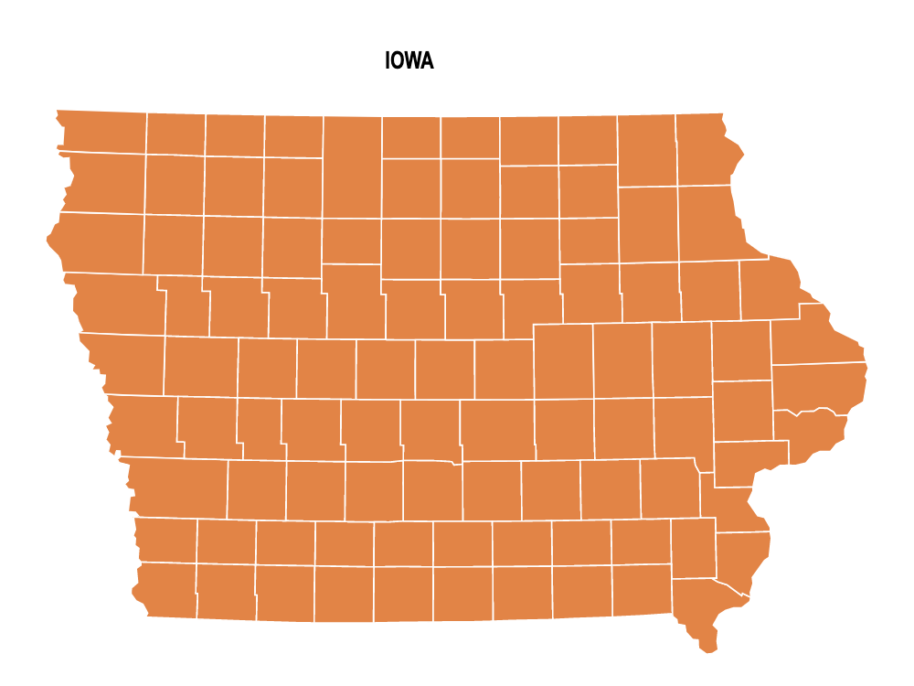 Iowa County Map: Editable & Printable State County Maps