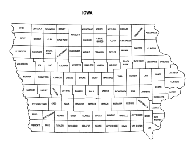 Iowa County Map: Editable & Printable State County Maps