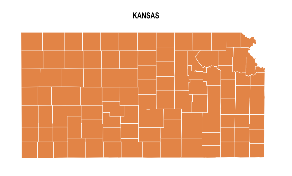 Kansas County Map: Editable & Printable State County Maps