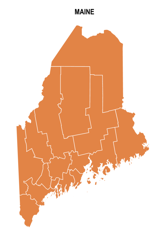 Maine County Map Editable & Printable State County Maps