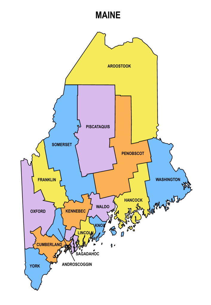 Maine County Map: Editable & Printable State County Maps