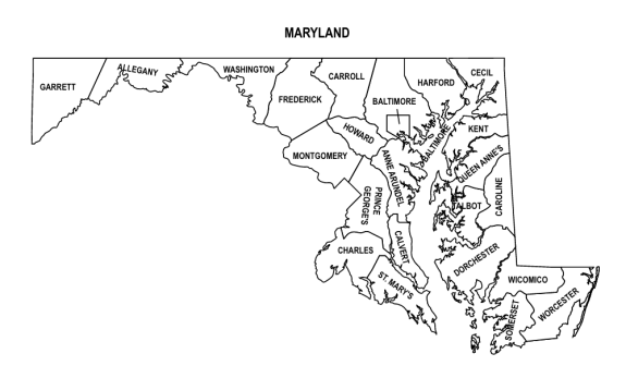 Maryland County Map: Editable & Printable State County Maps