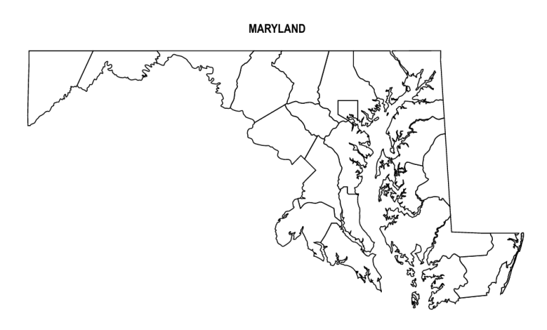 Maryland County Map: Editable &amp; Printable State County Maps