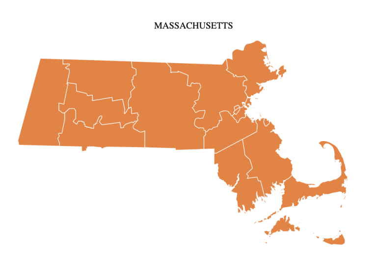 Massachusetts County Map: Editable & Printable State County Maps