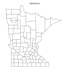 Free printable Minnesota county outline map,border, Minnesota county map, County map of Minnesota,state, outline, printable, shape, template, download,USA, States