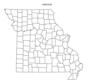 Free printable Missouri county outline map,border, Missouri county map, County map of Missouri,state, outline, printable, shape, template, download,USA, States