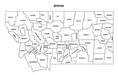 Montana County Map: Editable & Printable State County Maps