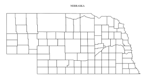 Free printable Nebraska county outline map,border, Nebraska county map, County map of Nebraska,state, outline, printable, shape, template, download,USA, States