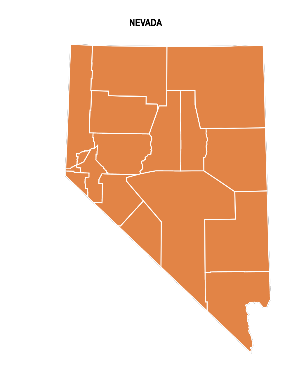Nevada County Map Editable & Printable State County Maps